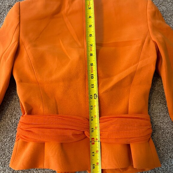 La Perla Runway Orange Crop Top Jacket Built In Bra Brand New Size 2 US 38 IT - Picture 10 of 12